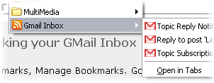 Gmail via Live Bookmarks